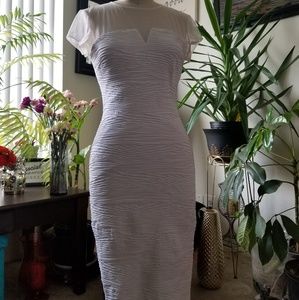 Cache Fitted White Dress